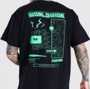 Oversized Worldwide Back print t-shirt Small